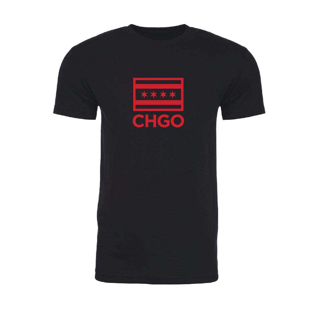 CHGO Flag Stack Hockey Tee