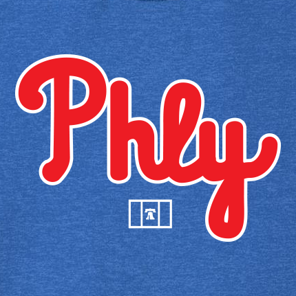 PHLY Baseball Script Tee