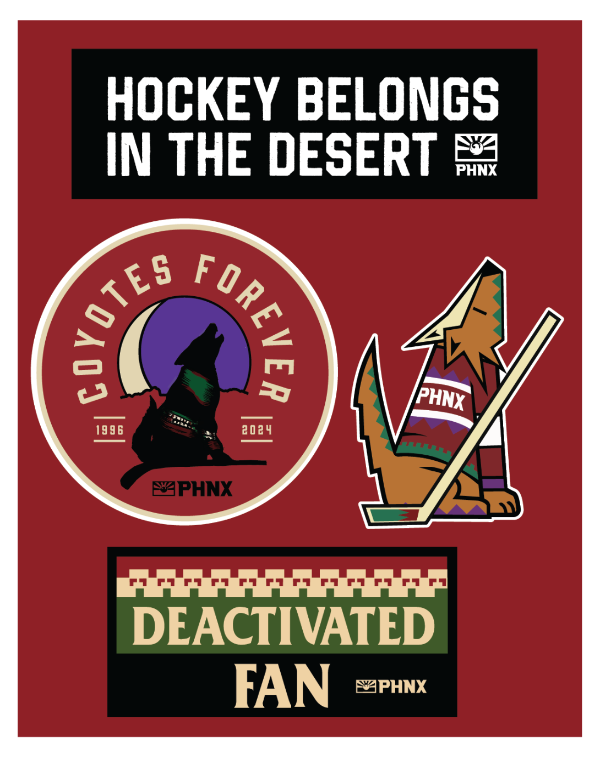 PHNX Arizona Hockey Sticker Pack